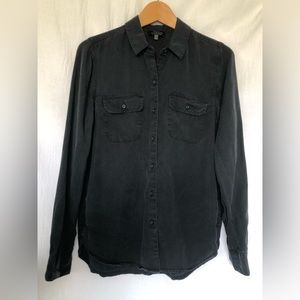 Lucky Brand Black Tunic Button Down